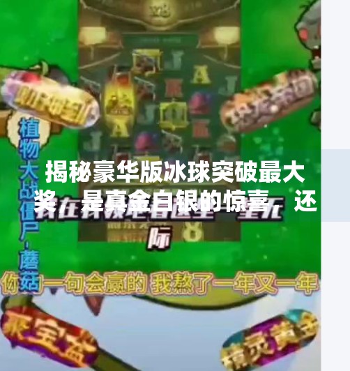 揭秘豪华版冰球突破最大奖，是真金白银的惊喜，还是精心设计的心理陷阱？豪华版冰球突破最大奖