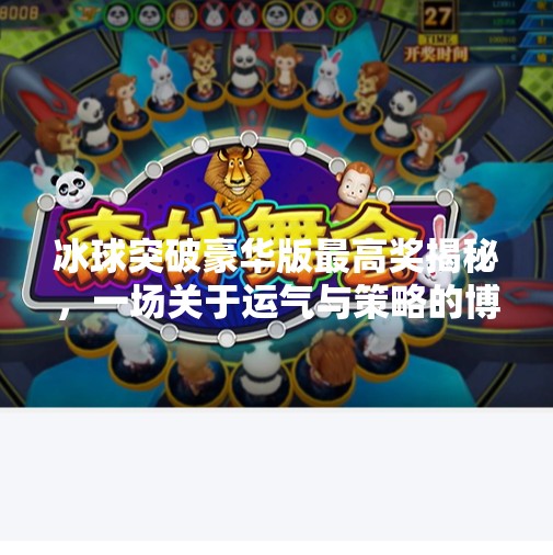 冰球突破豪华版最高奖揭秘，一场关于运气与策略的博弈盛宴！冰球突破豪华版最高奖